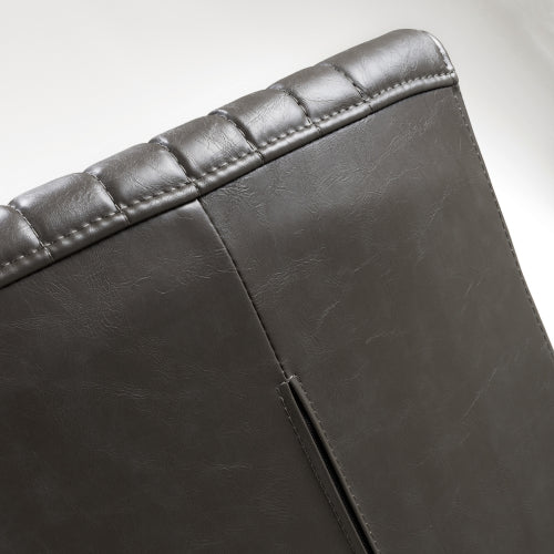 Archer Cantilever Leather Effect Grey Dining Chair