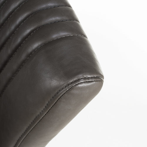 Archer Cantilever Leather Effect Grey Dining Chair