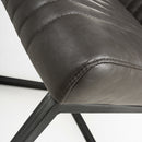 Archer Cantilever Leather Effect Grey Dining Chair