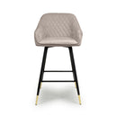 Savanna Brushed Velvet Mink Bar Stool