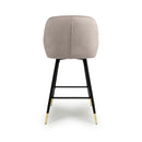 Savanna Brushed Velvet Mink Bar Stool