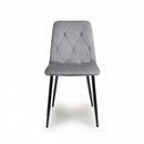 Vernon Brushed Velvet Grey Dining Chair