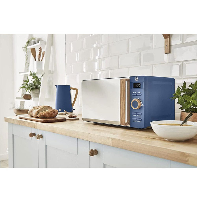 Swan Nordic Digital Microwave 20L  - Blue