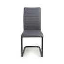 Carlisle Leather Effect Grey Dining Chair