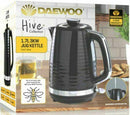 Daewoo Hive 1.7L 3KW Textured Jug Kettle - Black