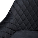 Savanna Brushed Velvet Black Bar Stool