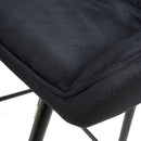 Savanna Brushed Velvet Black Bar Stool