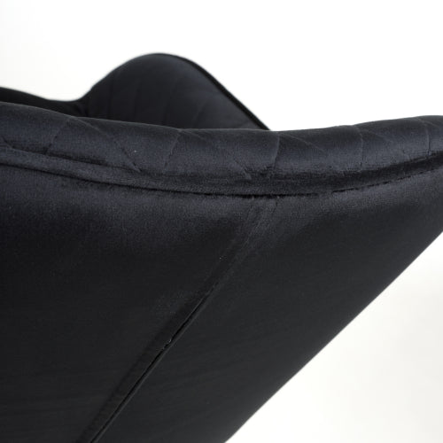 Savanna Brushed Velvet Black Bar Stool