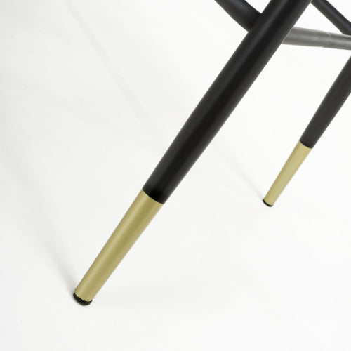 Savanna Brushed Velvet Black Bar Stool