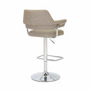 Cortez Leather Effect Mink Bar Stool