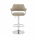 Cortez Leather Effect Mink Bar Stool