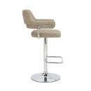Cortez Leather Effect Mink Bar Stool
