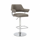Cortez Leather Effect Charcoal Bar Stool