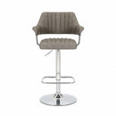 Cortez Leather Effect Charcoal Bar Stool