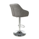 Serena Leather Effect Charcoal Bar Stool