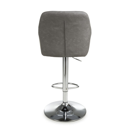 Serena Leather Effect Charcoal Bar Stool