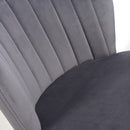 Sigma Brushed Velvet Grey Bar Stool
