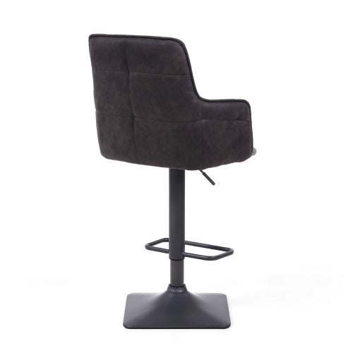 Orion Suede Effect Light Grey Bar Stool