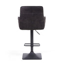 Orion Suede Effect Light Grey Bar Stool