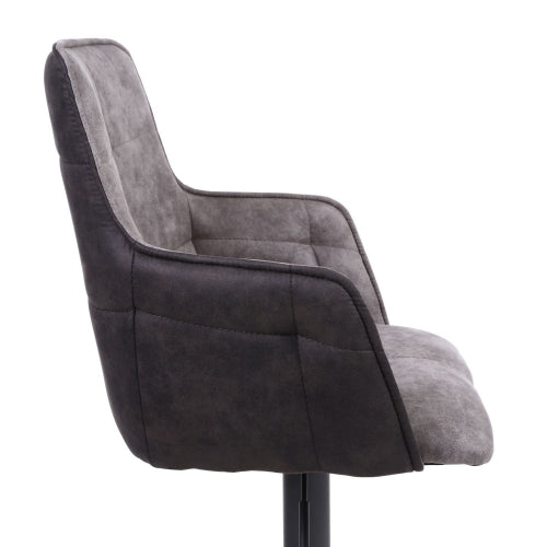 Orion Suede Effect Light Grey Bar Stool