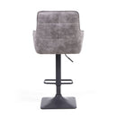 Orion Suede Effect Dark Grey Bar Stool