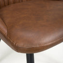 Corinth Leather Effect Tan Dining Chair