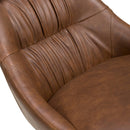 Corinth Leather Effect Tan Dining Chair