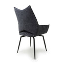 Dakar Textured Effect Charcoal Swivel Chair