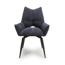 Dakar Textured Effect Charcoal Swivel Chair