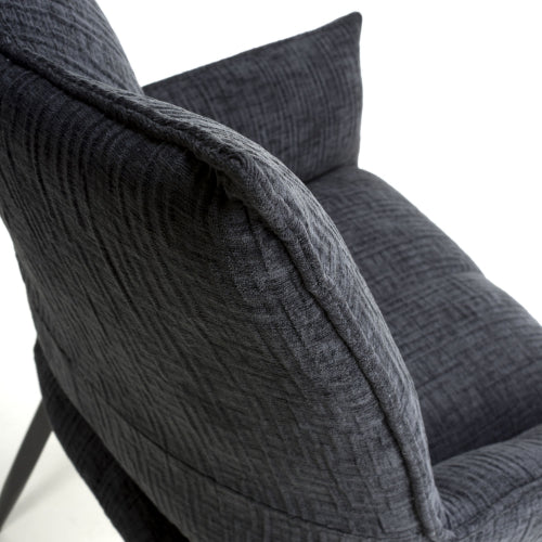 Dakar Textured Effect Charcoal Swivel Chair