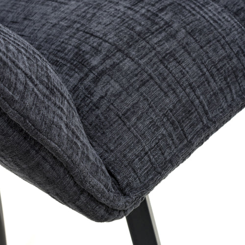 Dakar Textured Effect Charcoal Swivel Chair