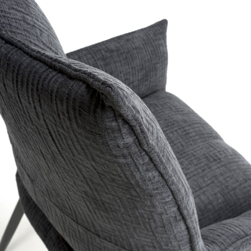 Dakar Textured Effect Dark Grey Swivel Chair
