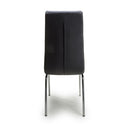 Jenner Leather Effect Black/Chrome Dining Chair - Set Of 2