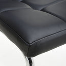 Jenner Leather Effect Black/Chrome Dining Chair - Set Of 2