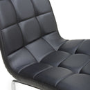 Jenner Leather Effect Black/Chrome Dining Chair - Set Of 2