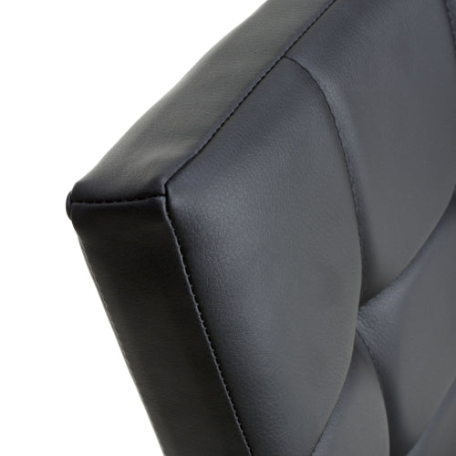 Jenner Leather Effect Black/Chrome Dining Chair - Set Of 2