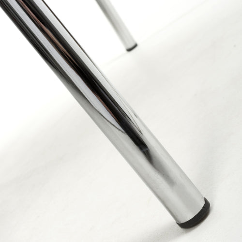 Jenner Leather Effect Black/Chrome Dining Chair - Set Of 2