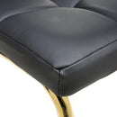 Jenner Leather Effect Black/Gold Dining Chair - Set Of 2