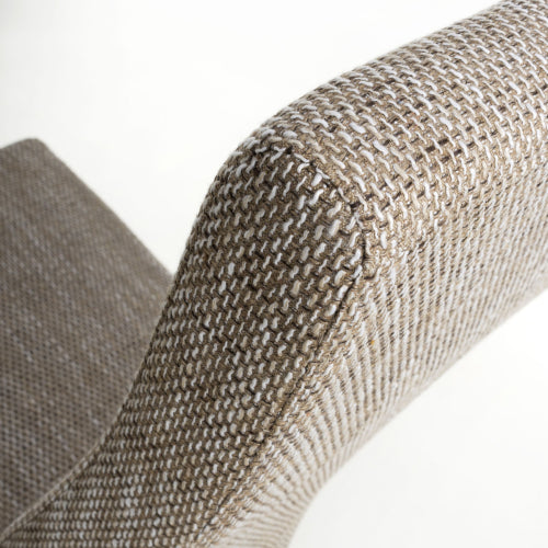 Baxter Wave Back Tweed Oatmeal Dining Chair