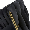 Ontario Brushed Velvet Black Dining Chair - Set Of 2