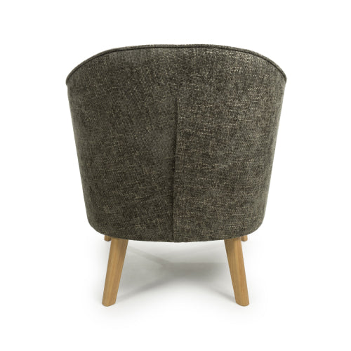 Mallory Flax Effect Green Armchair