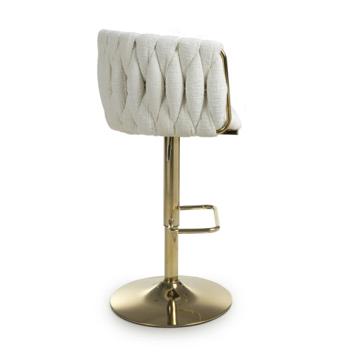 Bellaire Textured Effect Cream Bar Stool