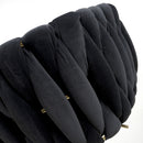 Bellaire Brushed Velvet Black Bar Stool