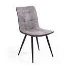 Rodeo Suede Effect Light Grey Dining Chair - Set Of 2