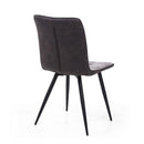 Rodeo Suede Effect Light Grey Dining Chair - Set Of 2