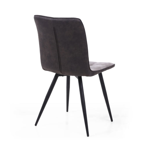 Rodeo Suede Effect Light Grey Dining Chair - Set Of 2
