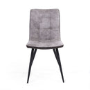 Rodeo Suede Effect Light Grey Dining Chair - Set Of 2