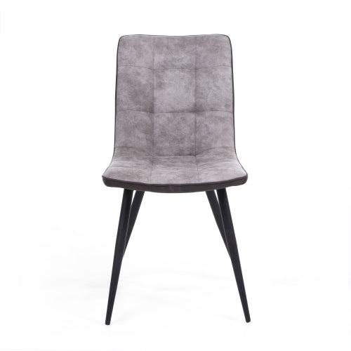 Rodeo Suede Effect Light Grey Dining Chair - Set Of 2