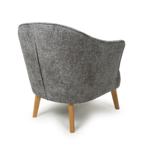 Mallory Flax Effect Grey Armchair