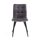 Rodeo Suede Effect Dark Grey Dining Chair